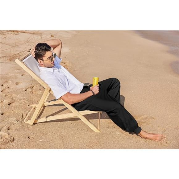 Men's Hippie Harem Pants Baggy Linen Boho Yoga Casual Drop Crotch Trouser - Picture 4 of 6